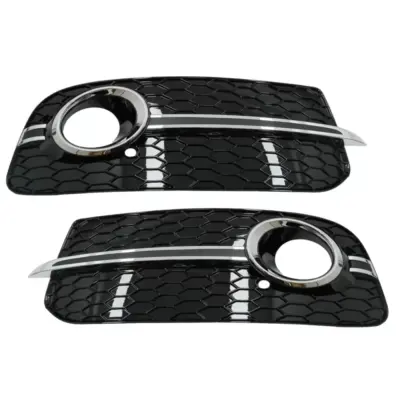 Fendinebbia Copri Griglie Laterali RS Design Nero e Cromato per Audi Q5 8R
