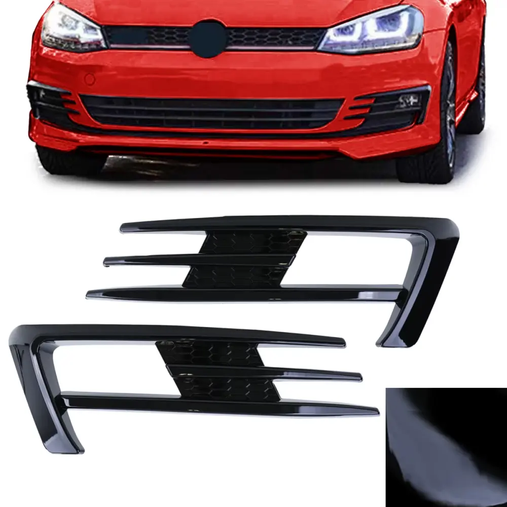 Fendinebbia Cornice Griglia GTI Look Nero Lucido per Volkswagen Golf 7 12-16