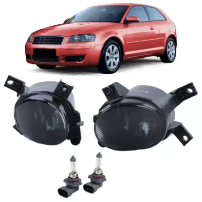Fendinebbia Vetro Trasparente Fumé Nero per Audi A3 8P1 8P7 A4 B6 B7 8E 8H