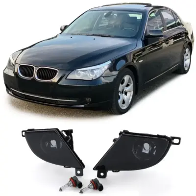 Fendinebbia Vetro Trasparente Fumo Nero Anteriore BMW E60 E61 LCI 07-10