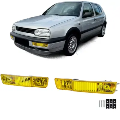 Fendinebbia Vetro Trasparente Giallo con Freccia VW Golf 3 91-97