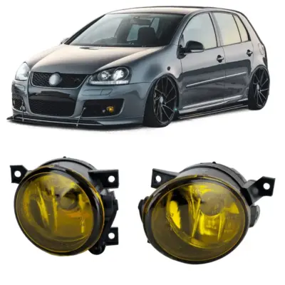 Fendinebbia Vetro Trasparente Giallo per Volkswagen Golf 5 GTI Scirocco Amarok