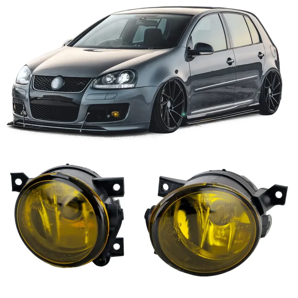 Fendinebbia Vetro Trasparente Giallo per Volkswagen Golf 5 GTI Scirocco Amarok