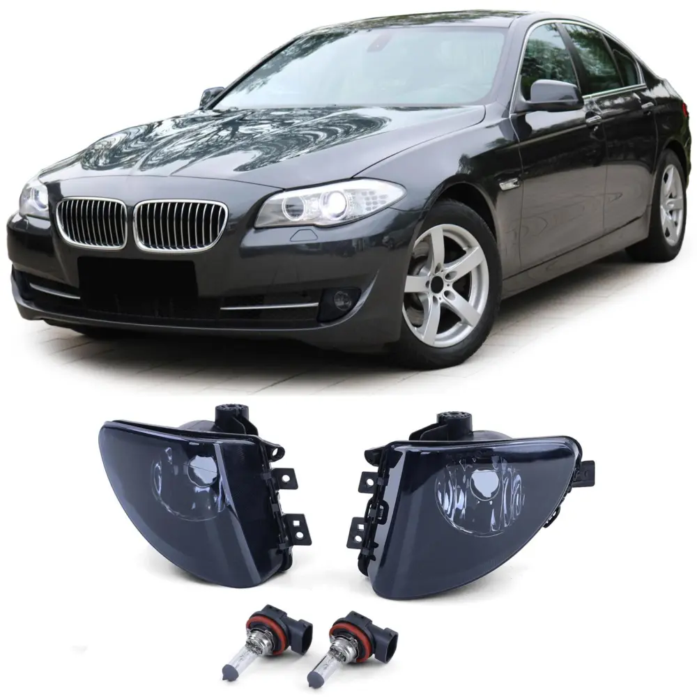 Fendinebbia Vetro Trasparente Neri per BMW Serie 5 F10 F11 10-13