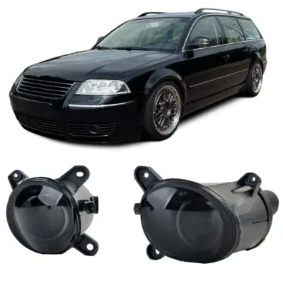 Fendinebbia Vetro Trasparente Set Nero Fumè per Volkswagen Passat B5 3BG