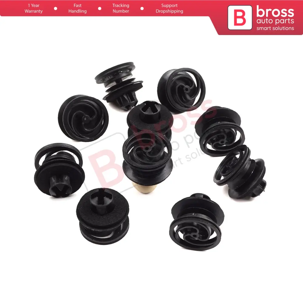 Fermagli Pannello Porta Neri 10 Pezzi per Volkswagen 3b0868243