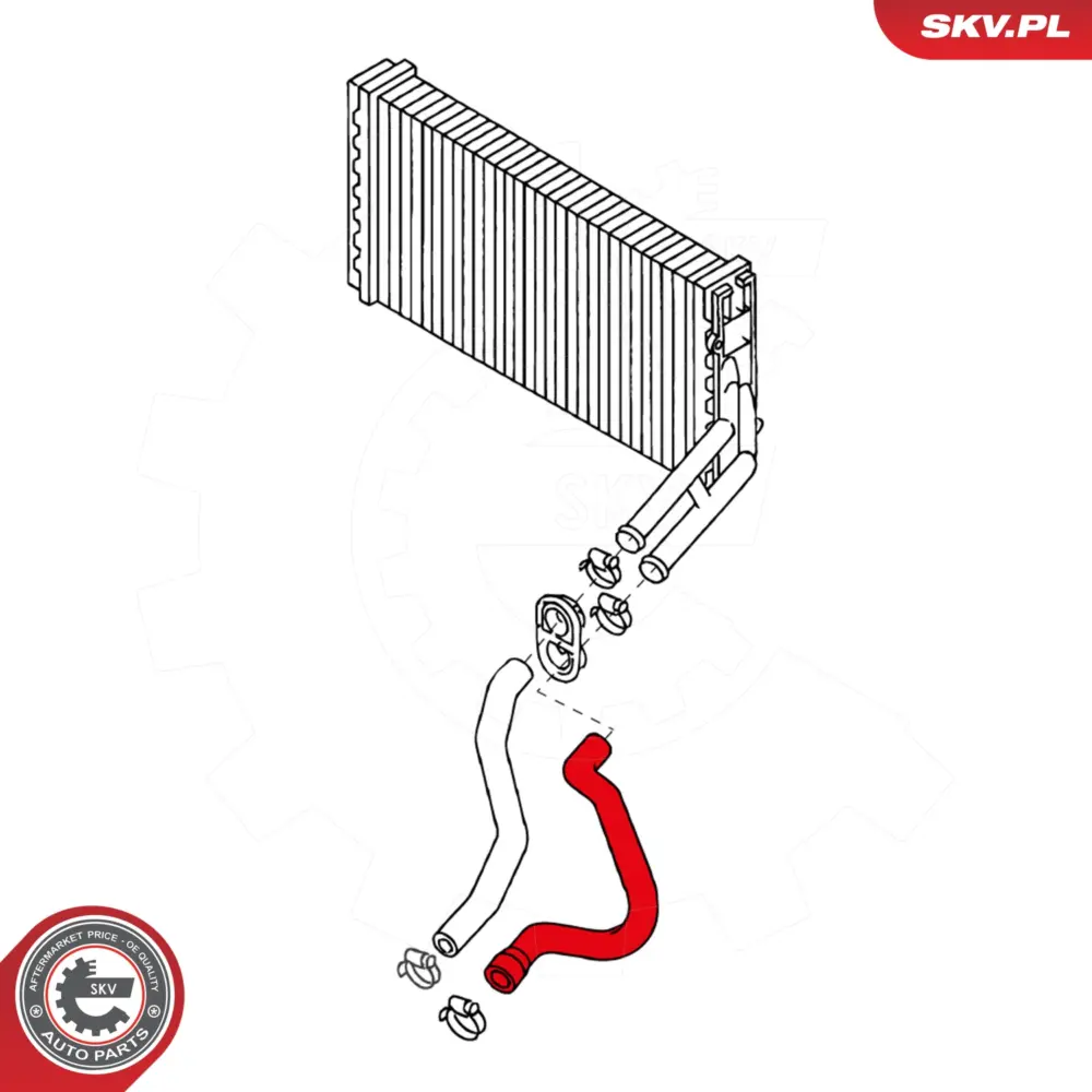 Flessibile radiatore per Audi 80 B3 Saloon (893) 80 B4 Saloon (8C2) 893819371A