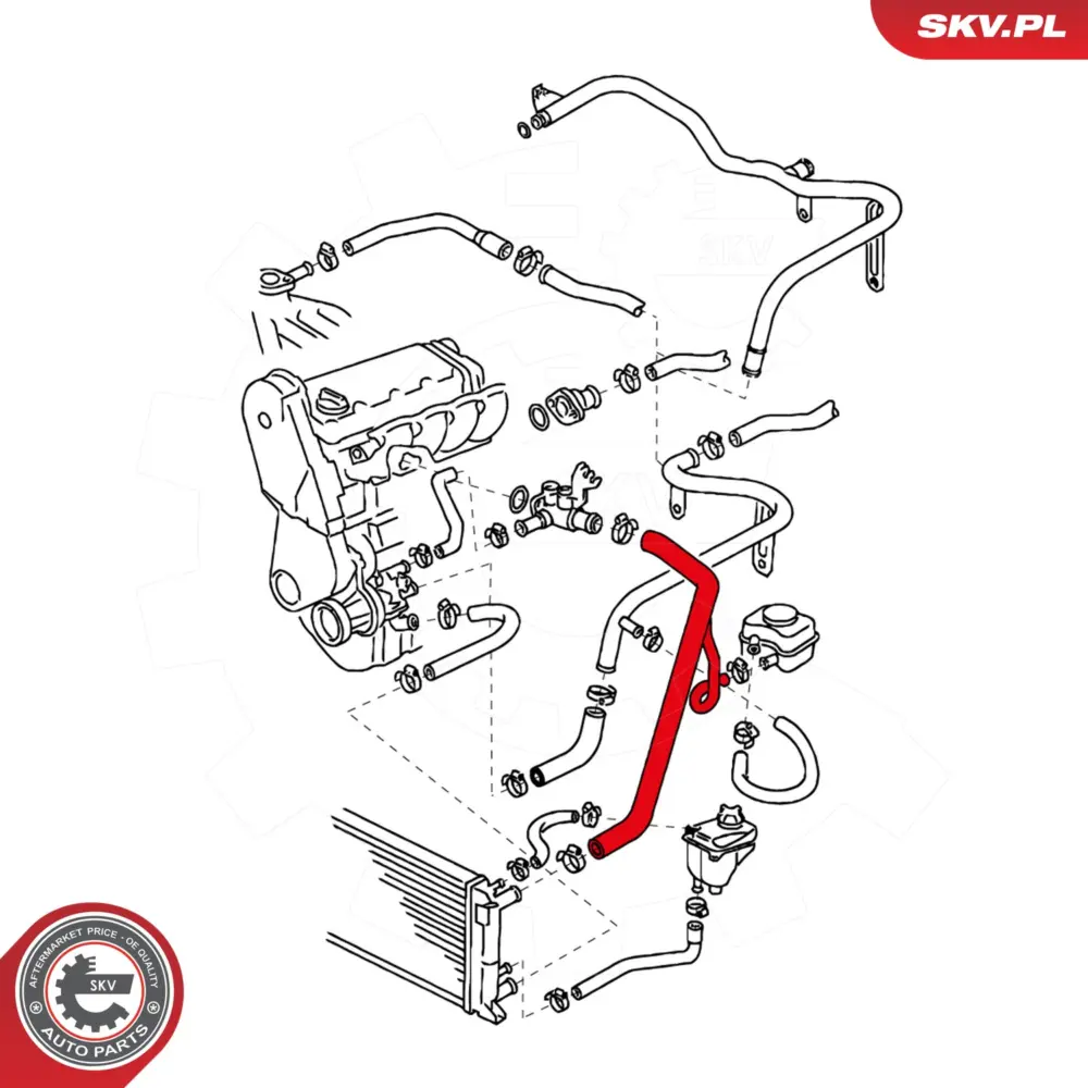 Flessibile radiatore per Audi 80 B4 Avant (8C5) 80 B4 Saloon (8C2) 8A0121101B