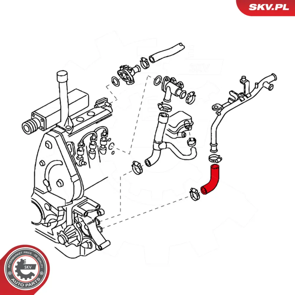 Flessibile radiatore per Audi A4 B5 (8D2) A4 B5 Avant (8D5) 048121063