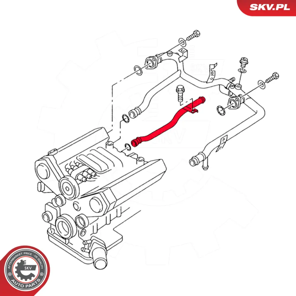 Flessibile radiatore per Audi A6 C5 (4B2 4B4) A6 C5 Avant (4B5 4B6) 078121075AB