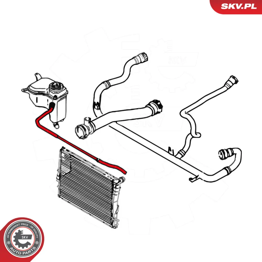 Flessibile radiatore per BMW Serie 3 (E93 E92) 1 (E88 E81) X1 (E84) 17127565092