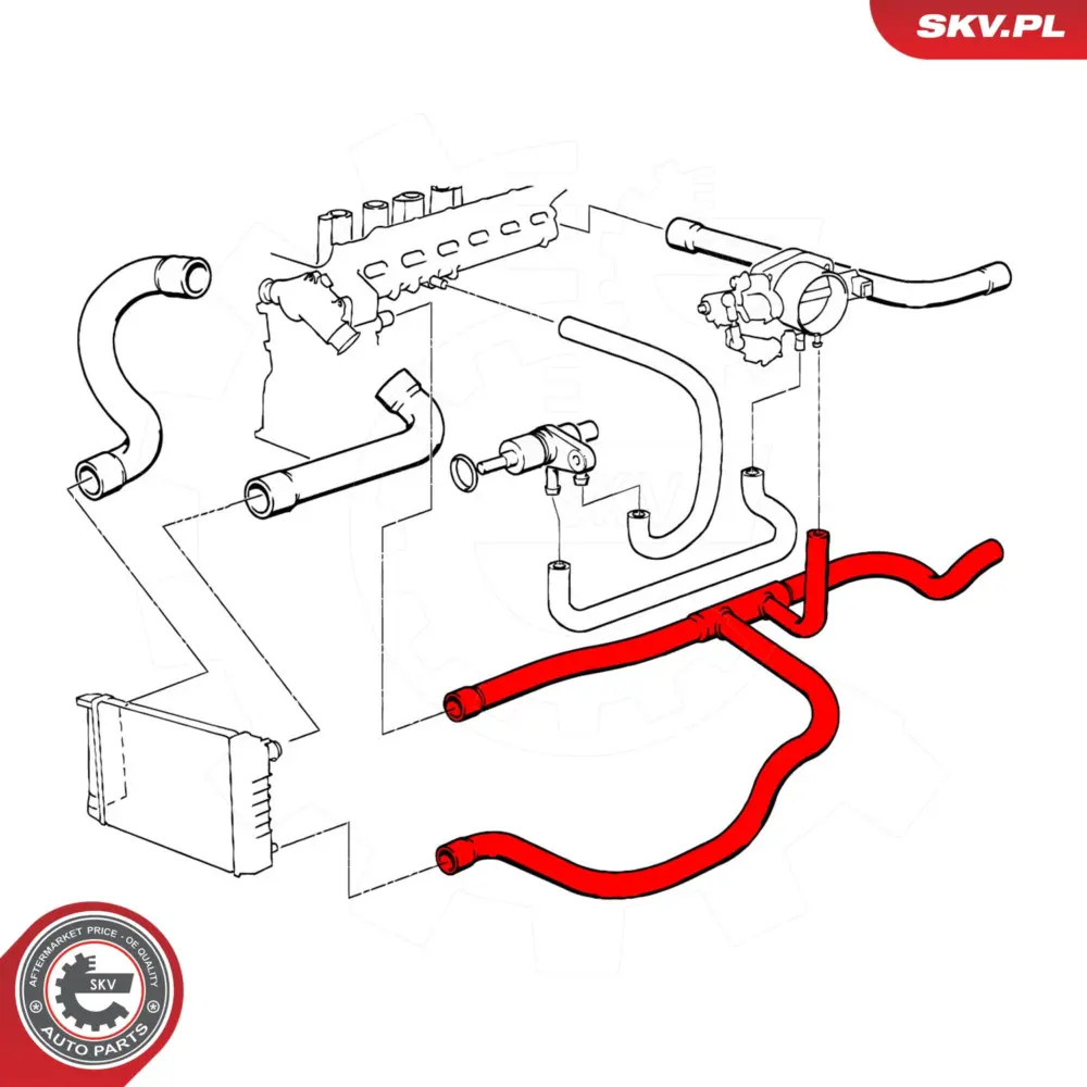 Flessibile radiatore per BMW Serie 5 (E34) 11531726506