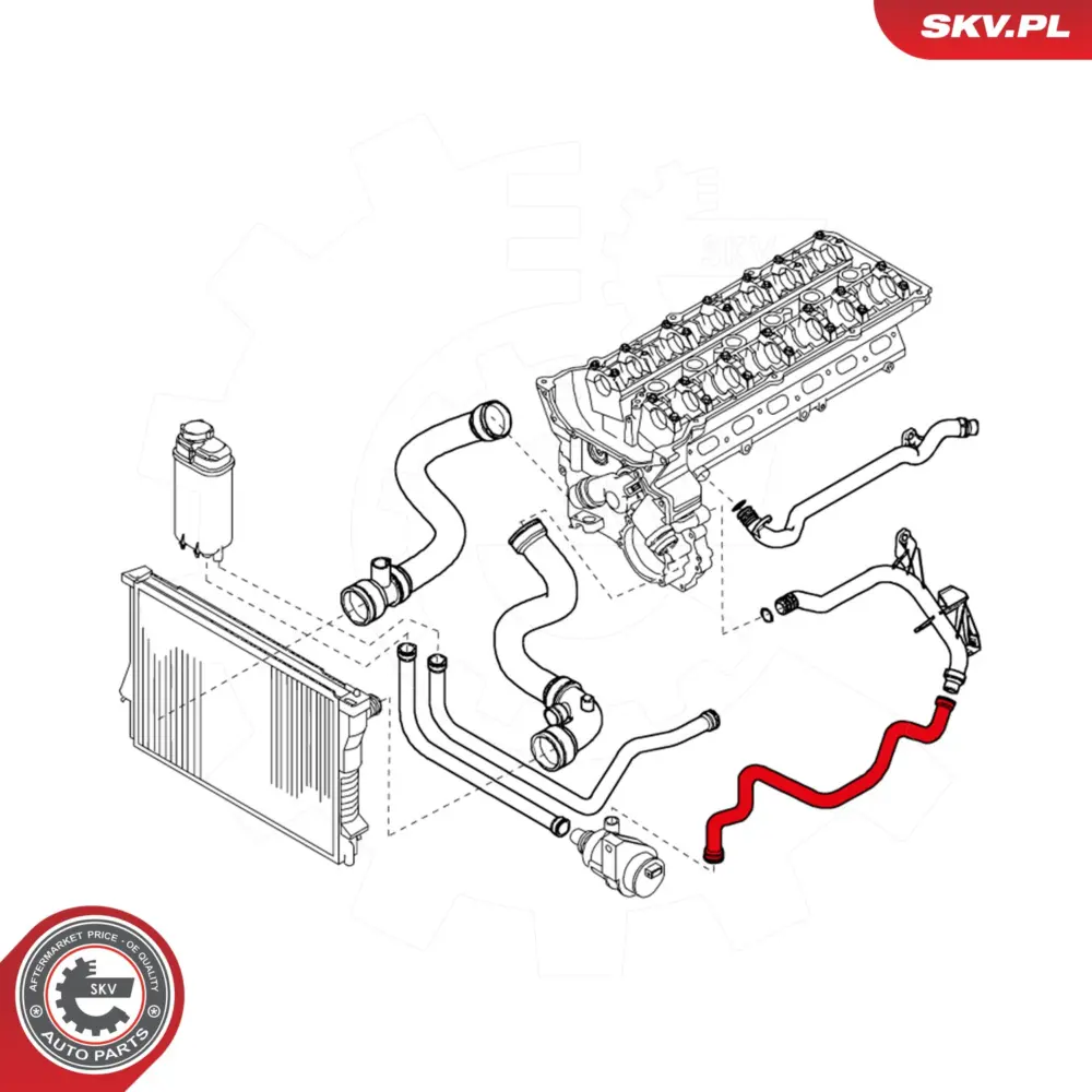 Flessibile radiatore per BMW Serie 5 (E39) 7 (E38) 11531438634