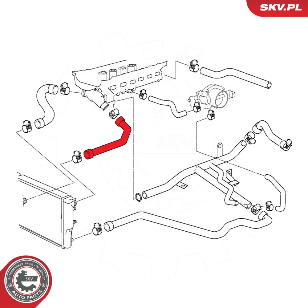 Flessibile radiatore per BMW Serie 5 (E39) 7 (E38) 11531740832