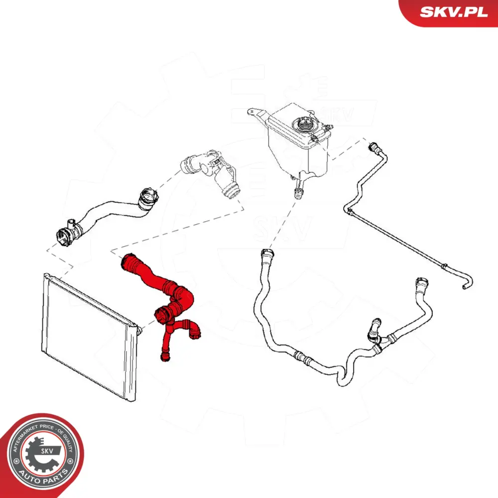Flessibile radiatore per BMW Serie 5 (E60 E61) 17127519255