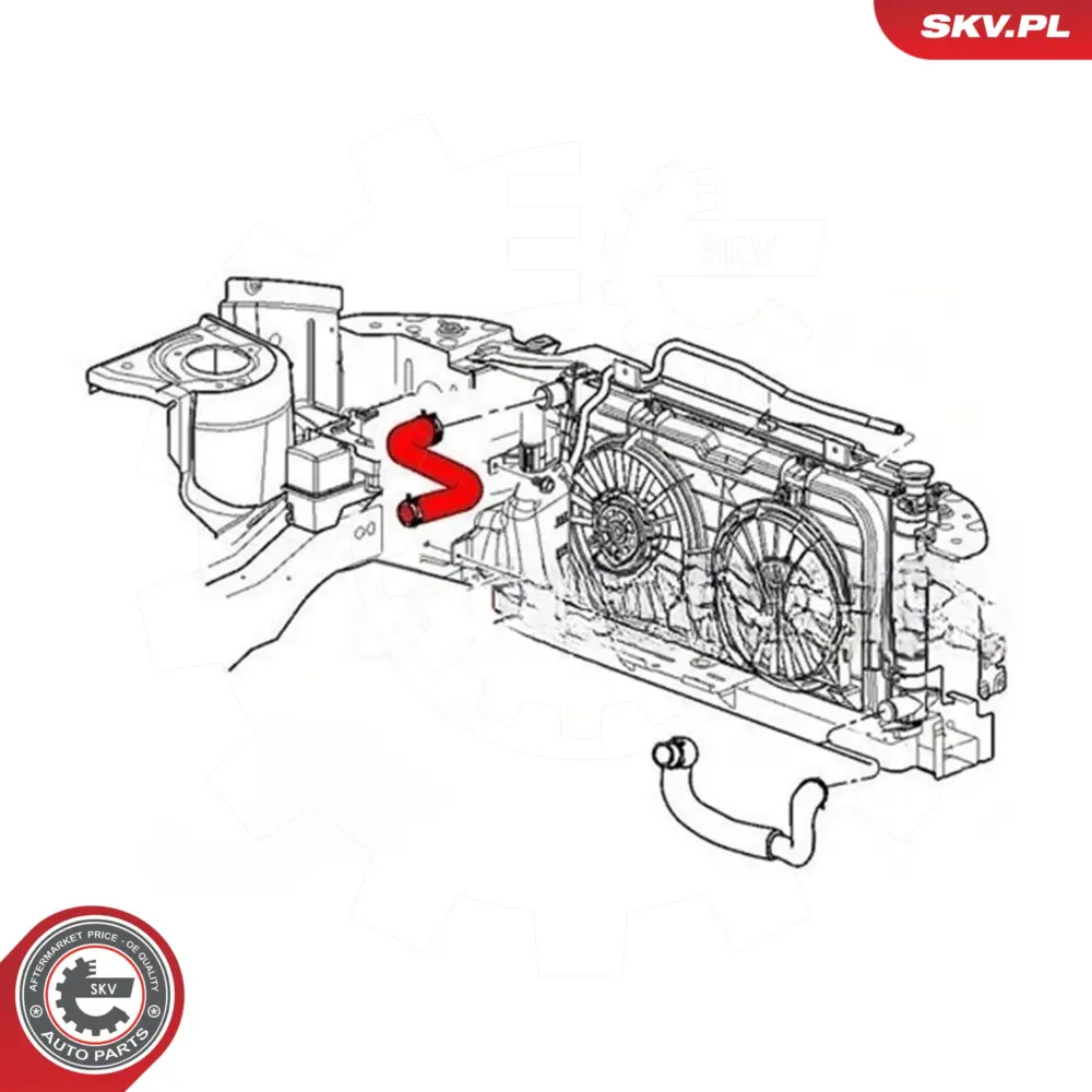 Flessibile radiatore per Chrysler Voyager IV (RG RS) 04881101AB