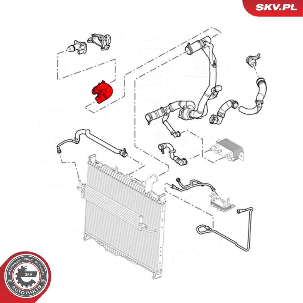 Flessibile radiatore per Land Rover Discovery IV (L319) LR095544