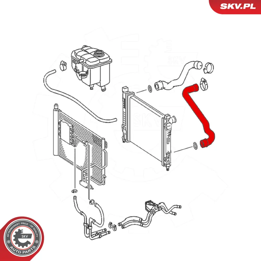Flessibile radiatore per Mercedes Classe C T-Model (S203) 2035010682