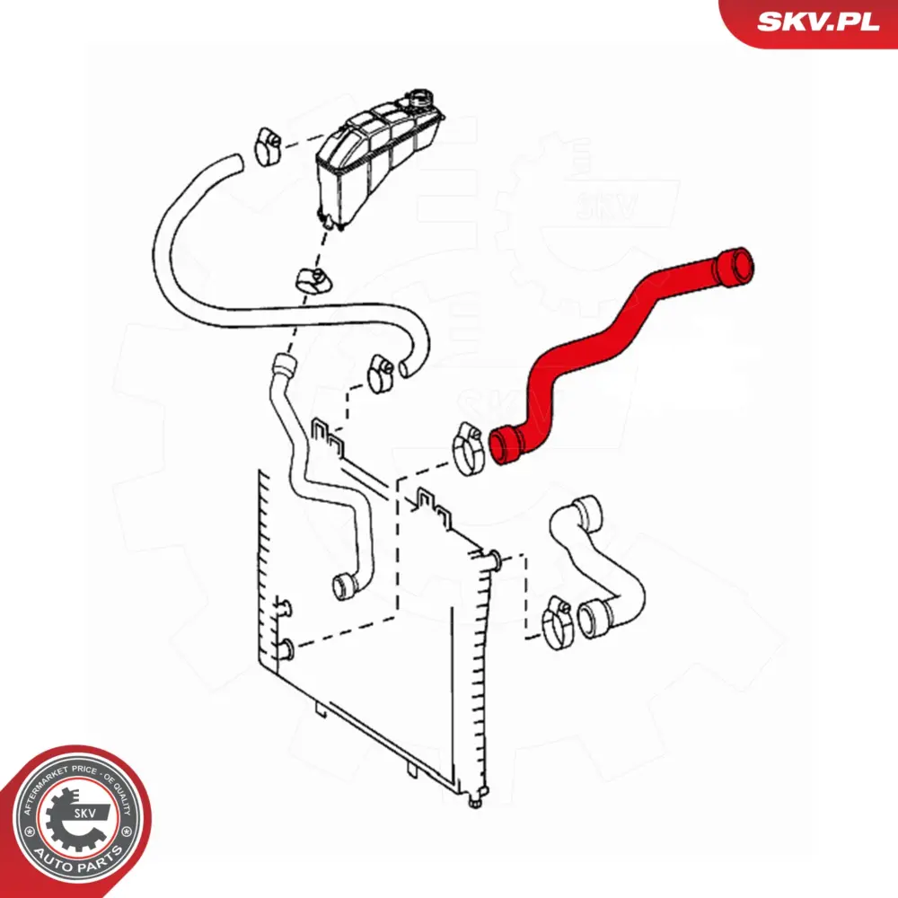 Flessibile radiatore per Mercedes Classe E T-Model (S210) 2105013282