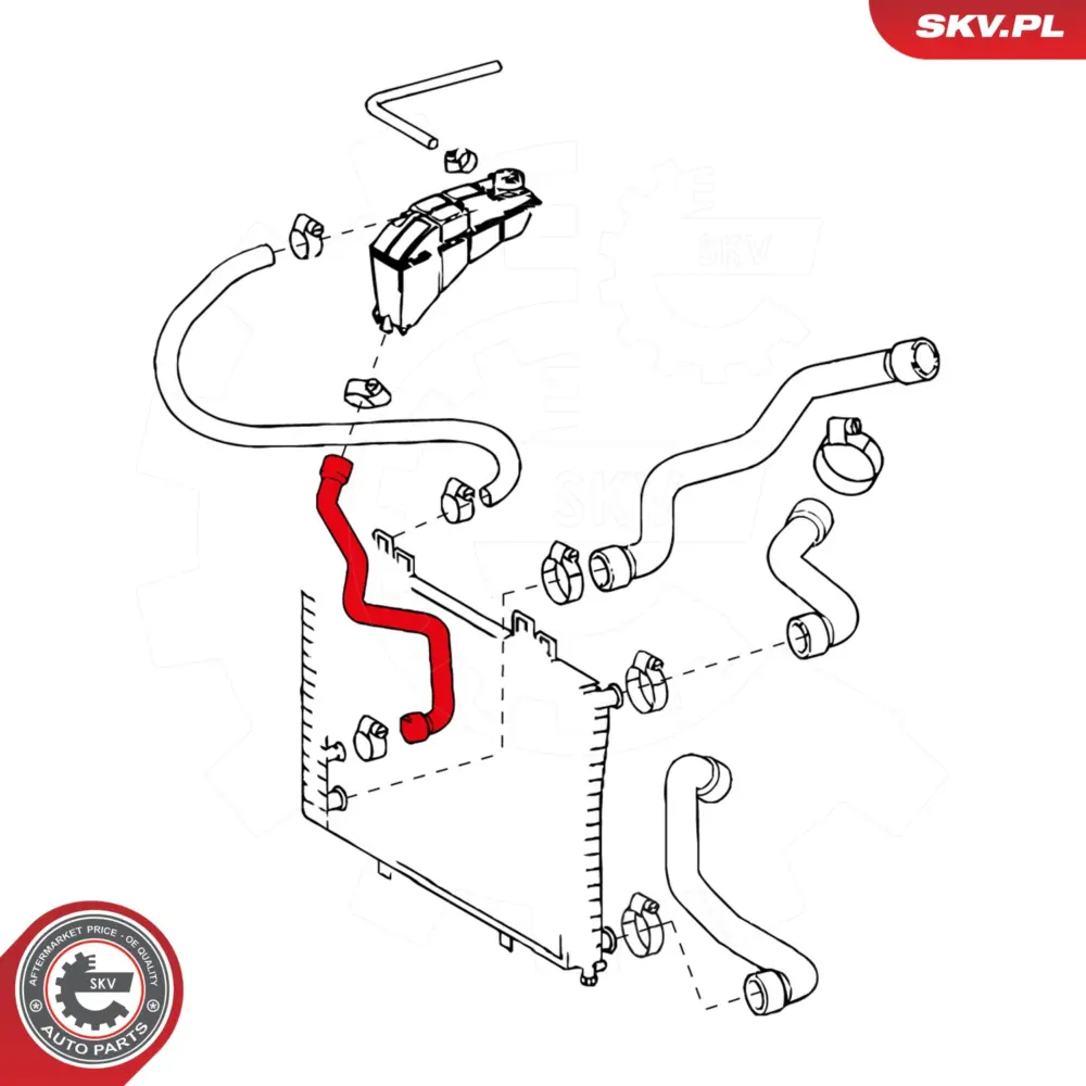 Flessibile radiatore per Mercedes Classe E (W210) 2105012082