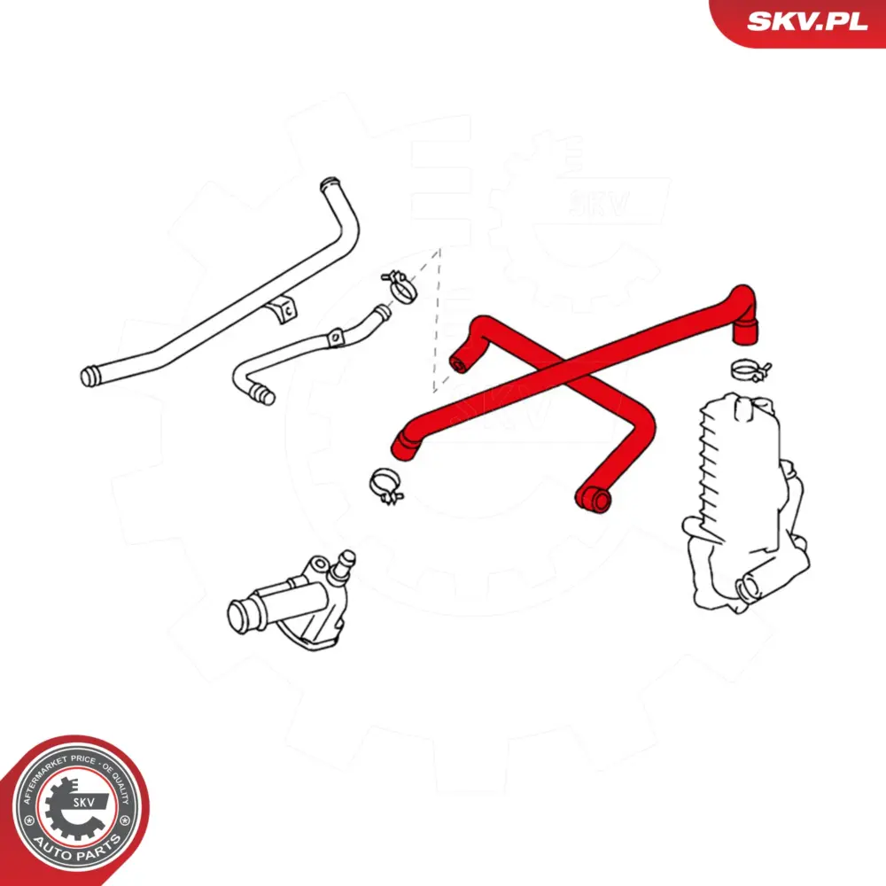Flessibile radiatore per Mercedes Sprinter 2-t Van (B901 B902) 6012030682