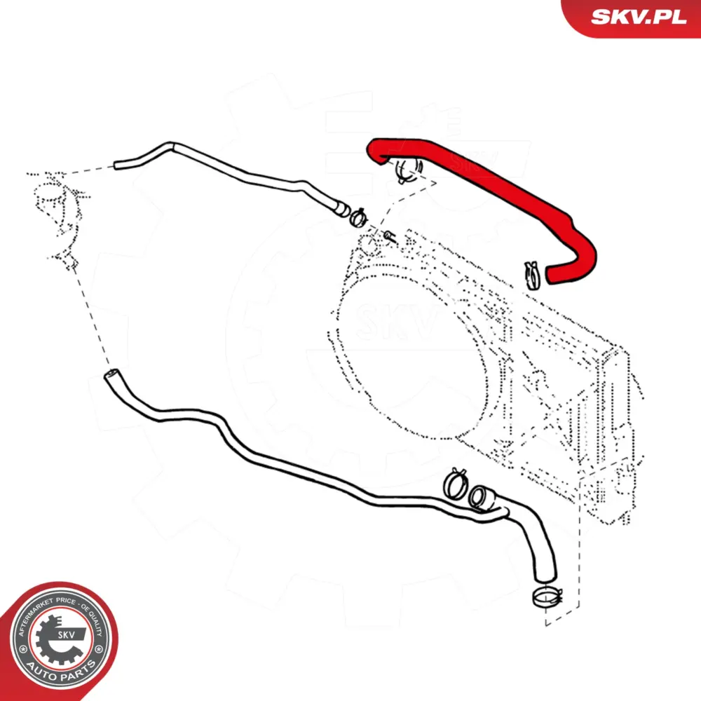 Flessibile radiatore per Opel Vectra B Hatchback (J96) Vectra B (J96) 1336157