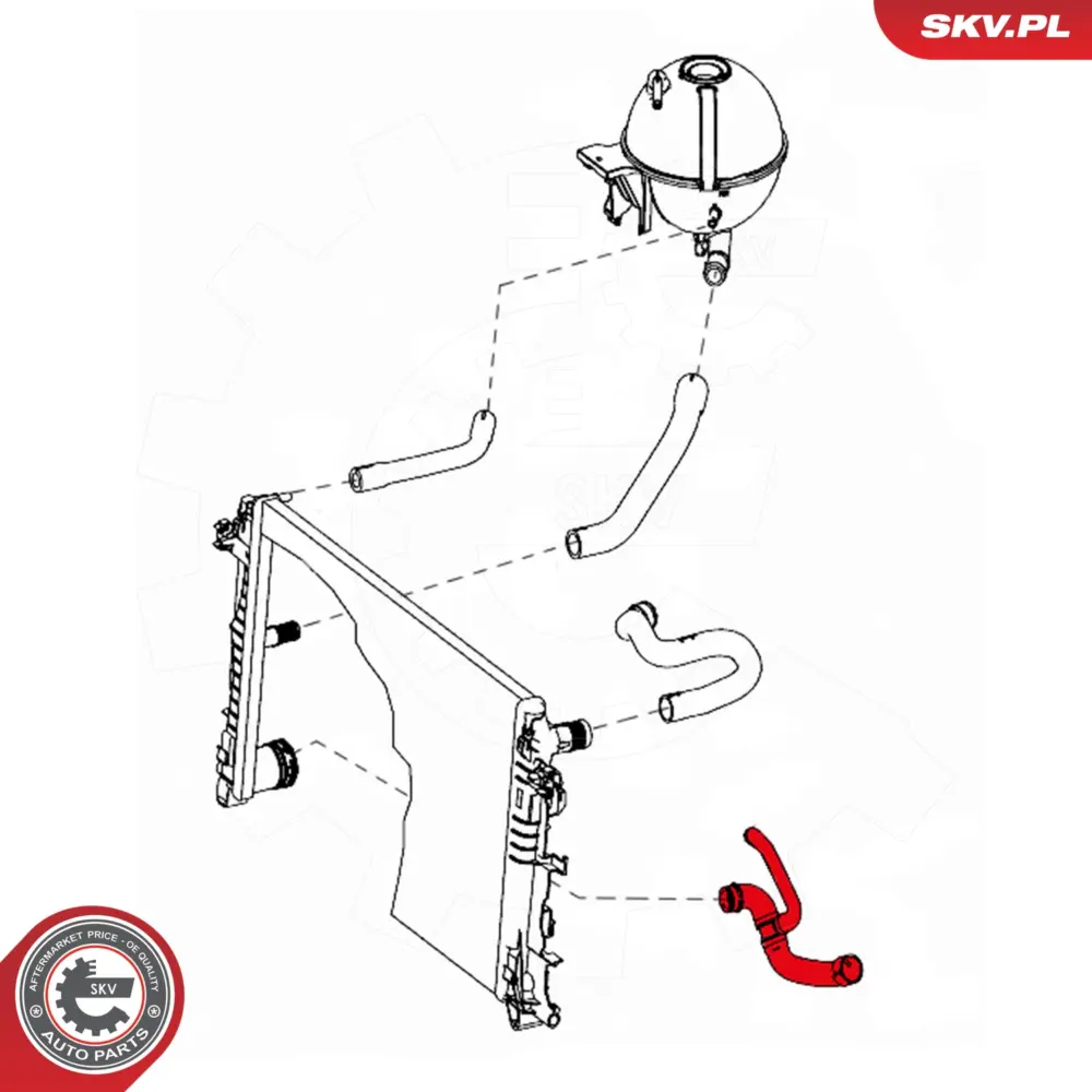 Flessibile radiatore per VW Crafter 30-35 Bus (2E_) 2E0122051