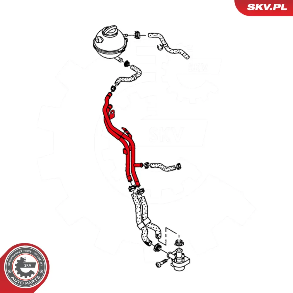 Flessibile radiatore per VW Passat CC B6 (357) CC B7 (358) 1K0121070BD