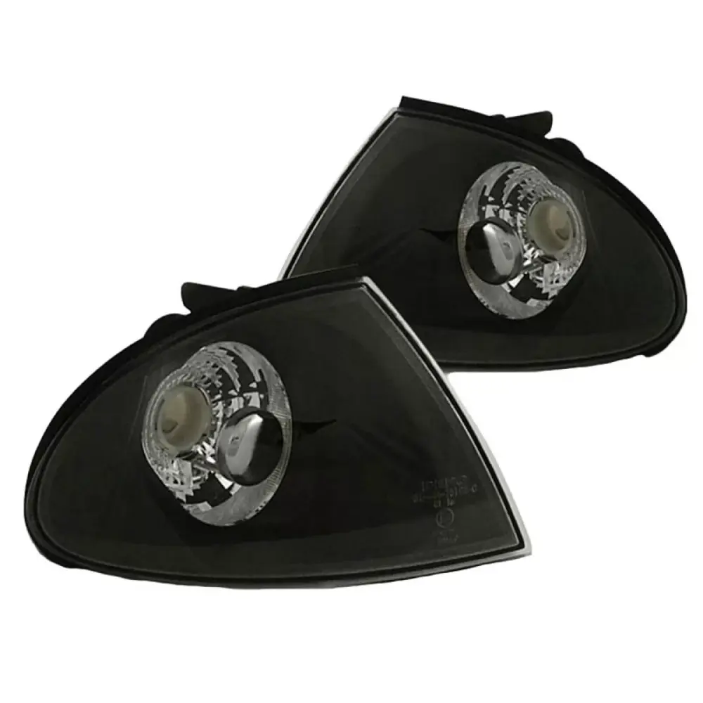 Frecce Anteriori Nere 2 Pezzi per BMW 3 E46 99-01 Berlina/touring