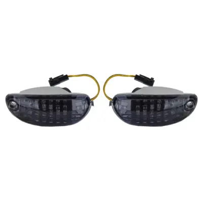 Frecce LED Anteriori Nere Fumé per Suzuki Gsx R 1000 2005-2018