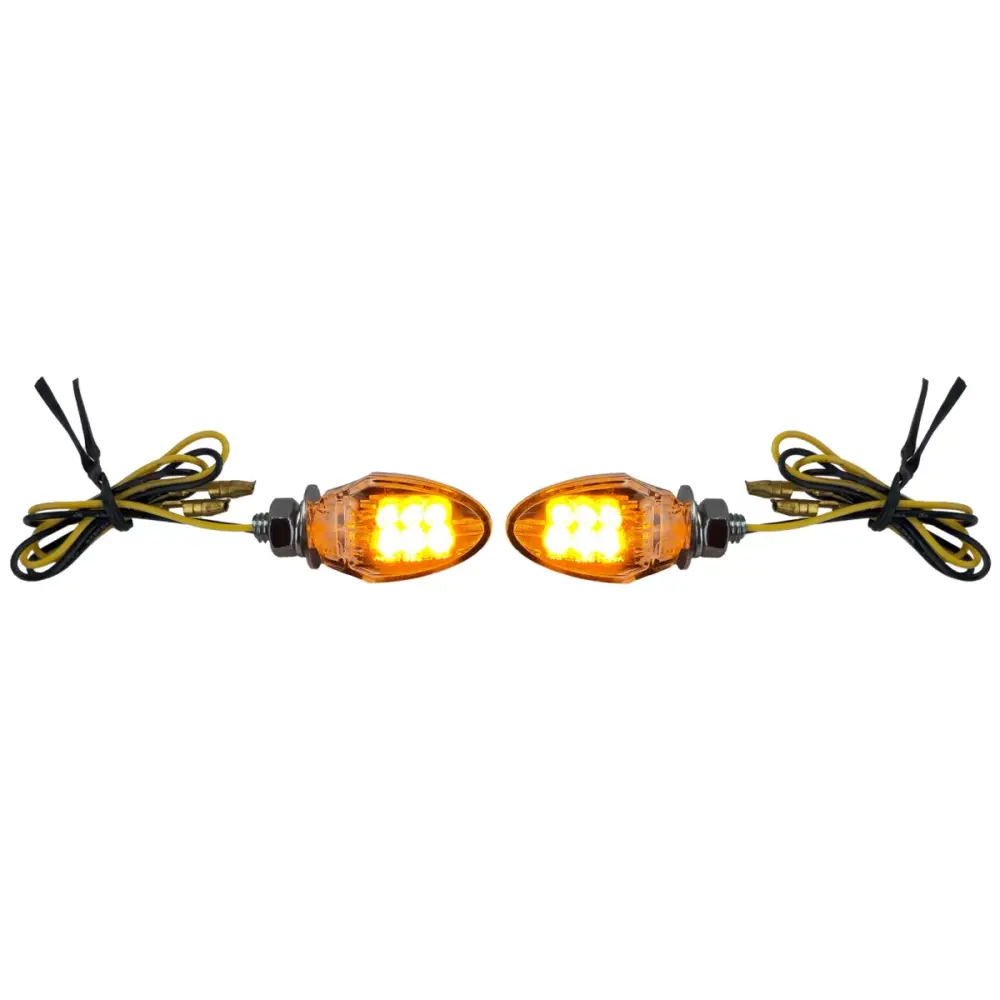 Frecce LED Mini Cromate Anteriori Moto Omologate E-mark