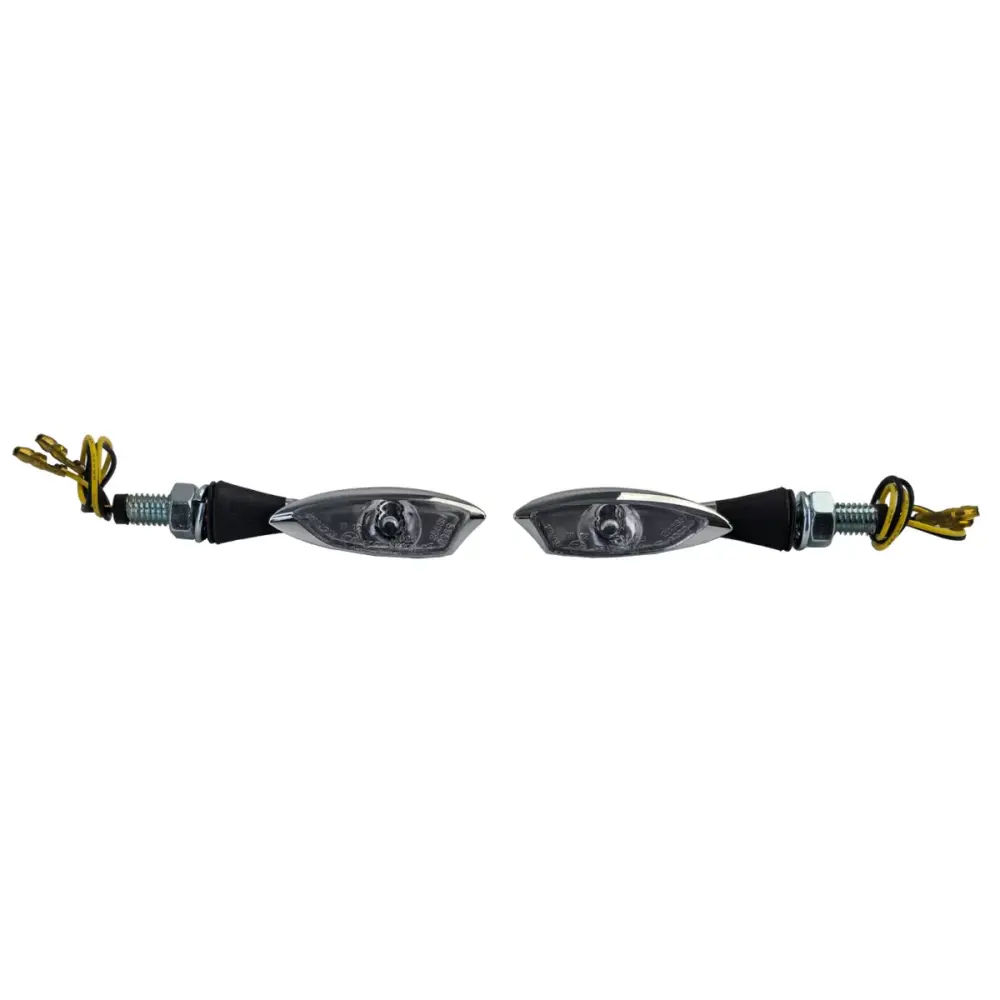 Frecce LED Mini Cromate Anteriori Posteriori Moto Morella con E-mark