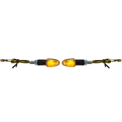 Frecce LED Mini Lizzard Nere Lente Trasparente Moto Indicatori E-mark