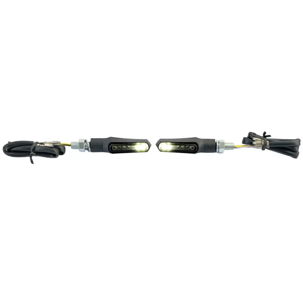 Frecce LED Mini Shark Nere Fumo con Luce Posizione per Moto