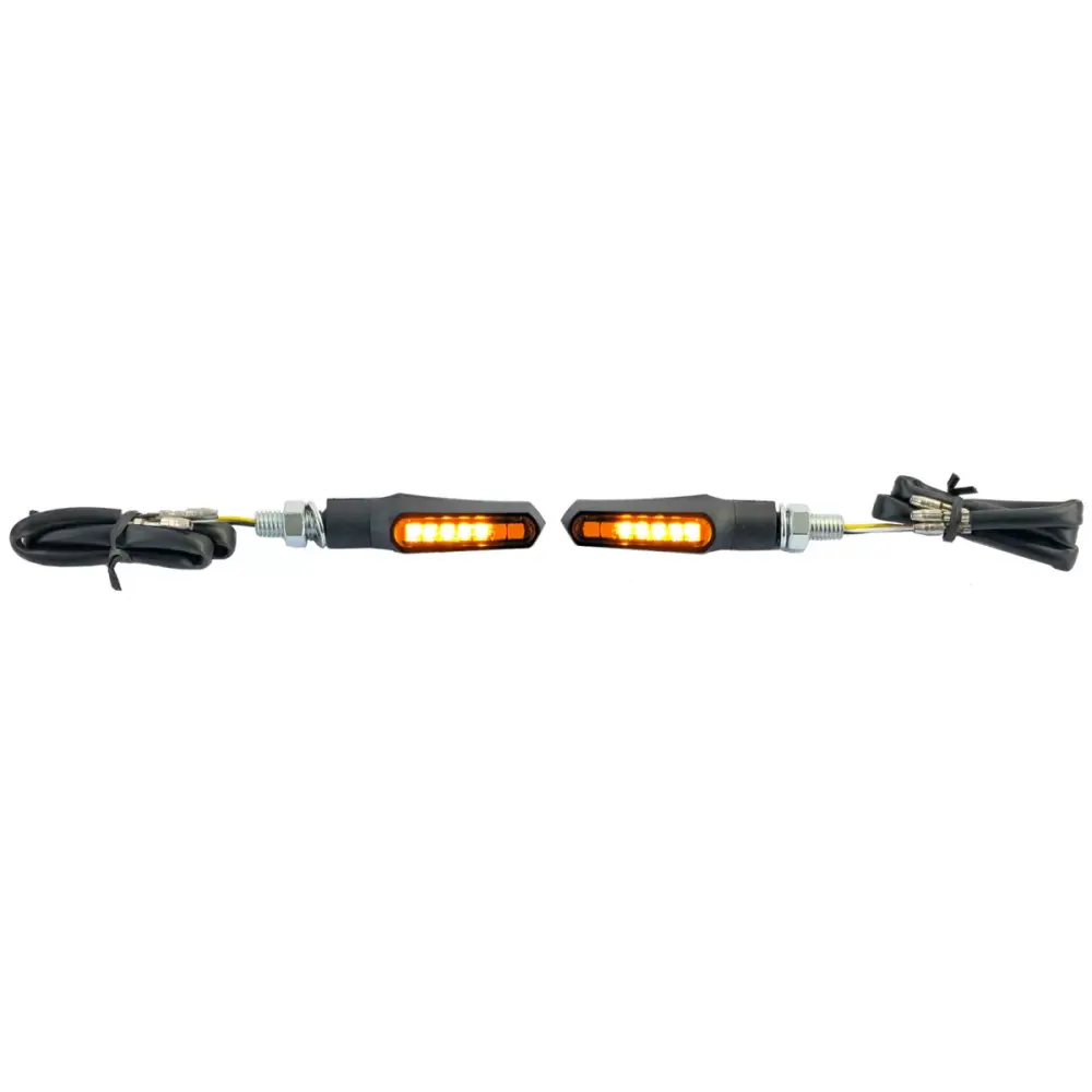 Frecce LED Mini Shark Nere Fumo con Luce Posizione per Moto
