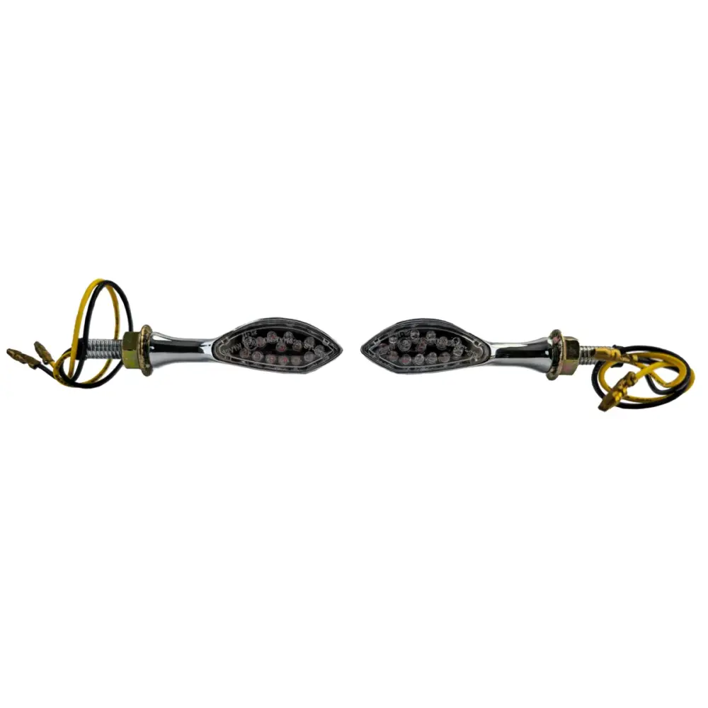 Freccia LED Mini Cromata Anteriore Moto Paddle Style con E-mark