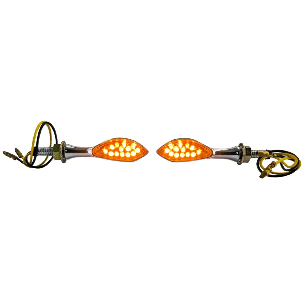 Freccia LED Mini Cromata Anteriore Moto Paddle Style con E-mark