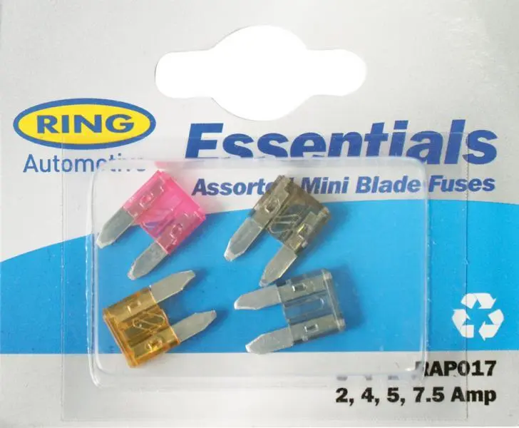 Fusibili per Mini Lamellari 4 pz (2, 4, 5, 7.5 A)