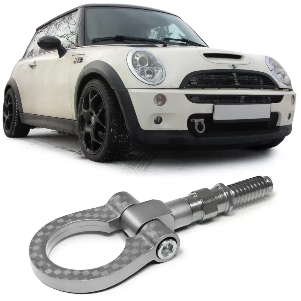 Gancio Traino Argento per BMW E36 E46 E39 E90 E87 Z4 Mini R55 R56