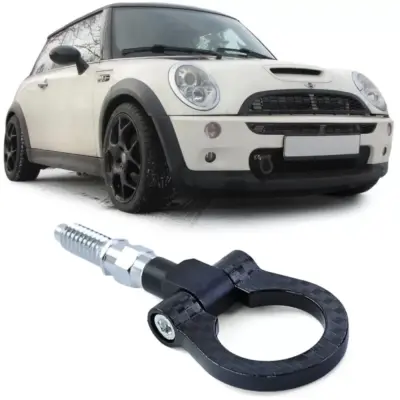 Gancio Traino Nero Anteriore Posteriore per BMW E36 E46 E39 E90 E87 Z3 Z4 Mini