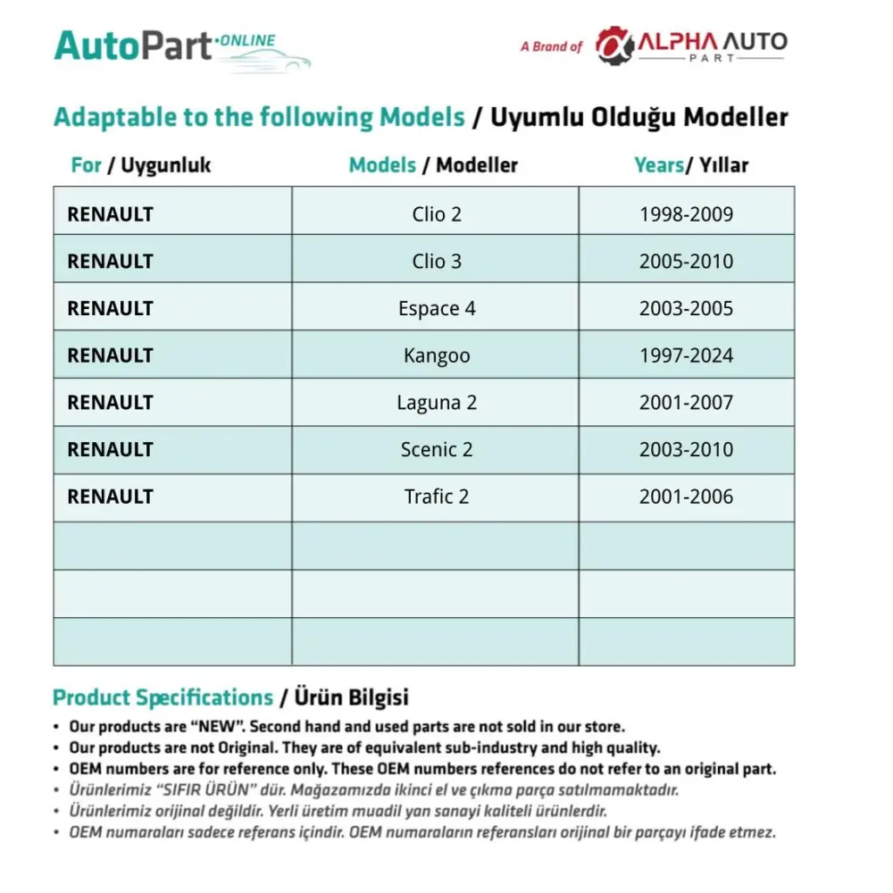 Gommini Pedale Frizione e Freno 2 Pezzi per Renault Clio 2 3 Espace 4 Kangoo