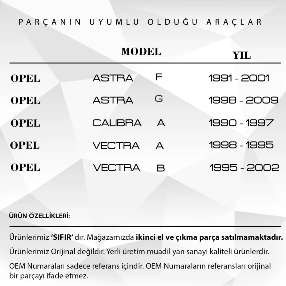 Gommino Pedale per Opel Astra F G, Calibra A, Vectra A-B