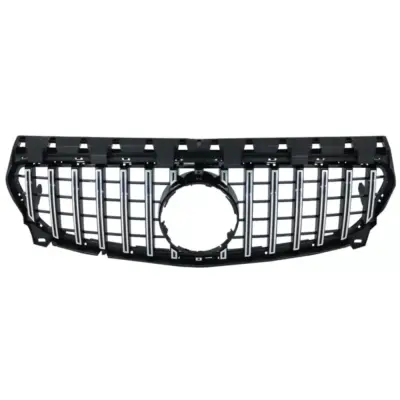 Griglia Anteriore Centrale Panamericana Nero Cromato per Mercedes CLA C117 W117