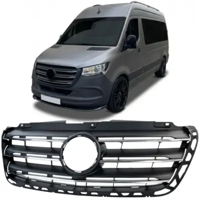 Griglia Anteriore con Lamelle Cromate per Mercedes Sprinter W907 W910 2018-2024