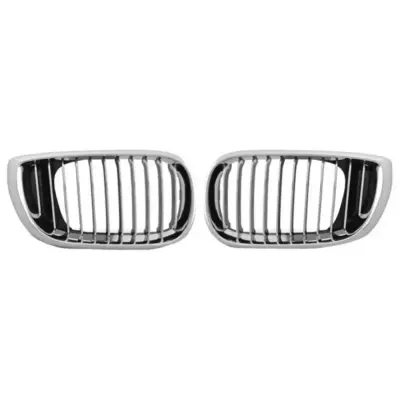 Griglia Anteriore Cromata 2 Pezzi per BMW 3 E46 02-05 Berlina/touring