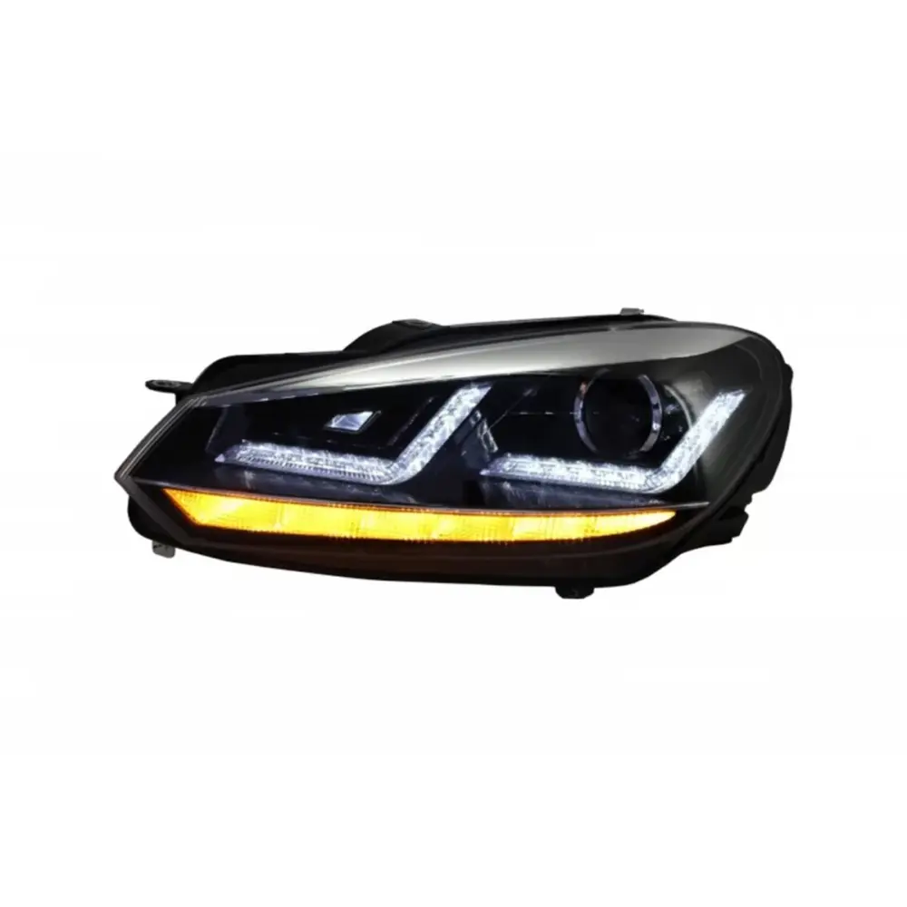 Griglia Anteriore Cromata con Luci LED Dinamiche per Volkswagen Golf 6 Vi