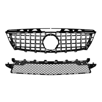 Griglia Anteriore Cromata e Nera Set Centrale per Mercedes CLS C218 2011-2014