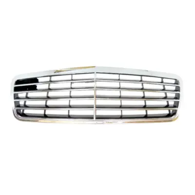 Griglia Anteriore Cromata Nera per Mercedes Classe E W210 1999-2002