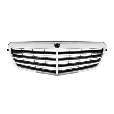 Griglia Anteriore Cromata Nera per Mercedes Classe E W212 2009-2013