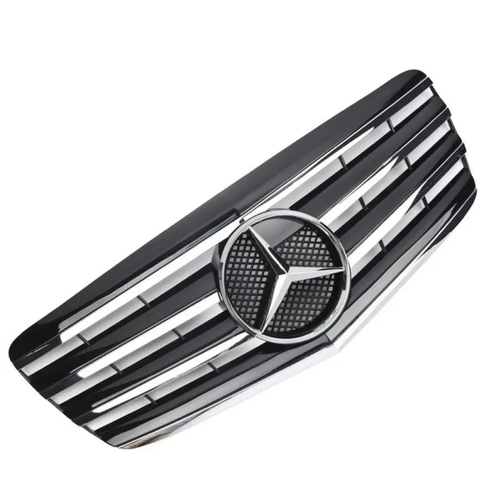 Griglia Anteriore Design a con 4 Stecche Nero Cromo per Mercedes Classe E W211